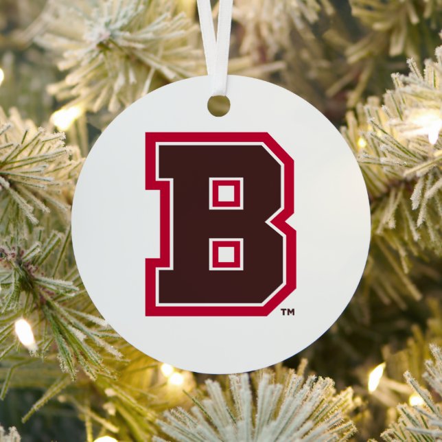 Brown B Metal Ornament (Insitu)