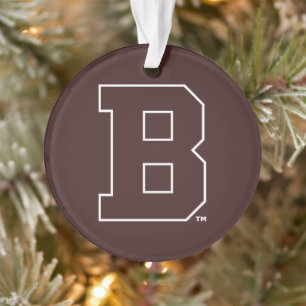Brown B Ornament