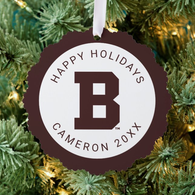 Brown B Ornament Card (Insitu (Tree))
