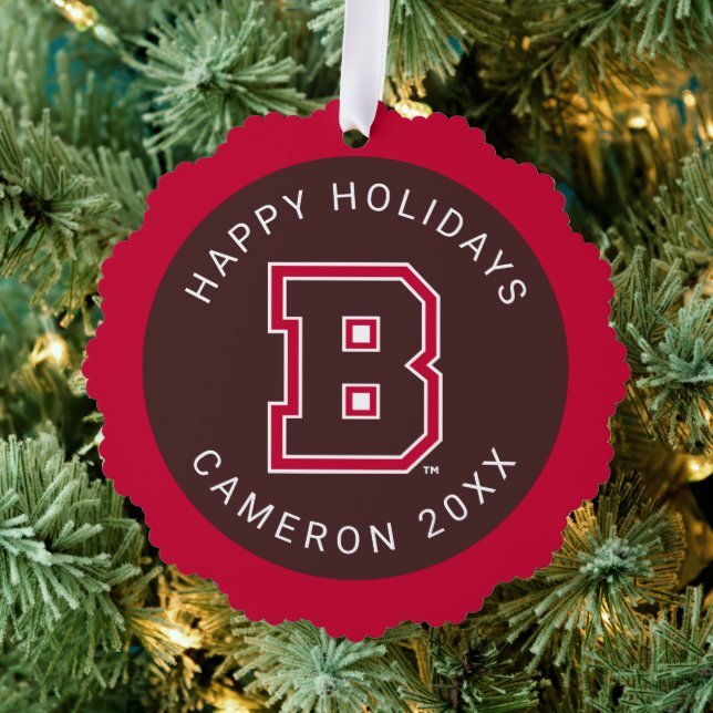 Brown B Ornament Card (Insitu (Tree))