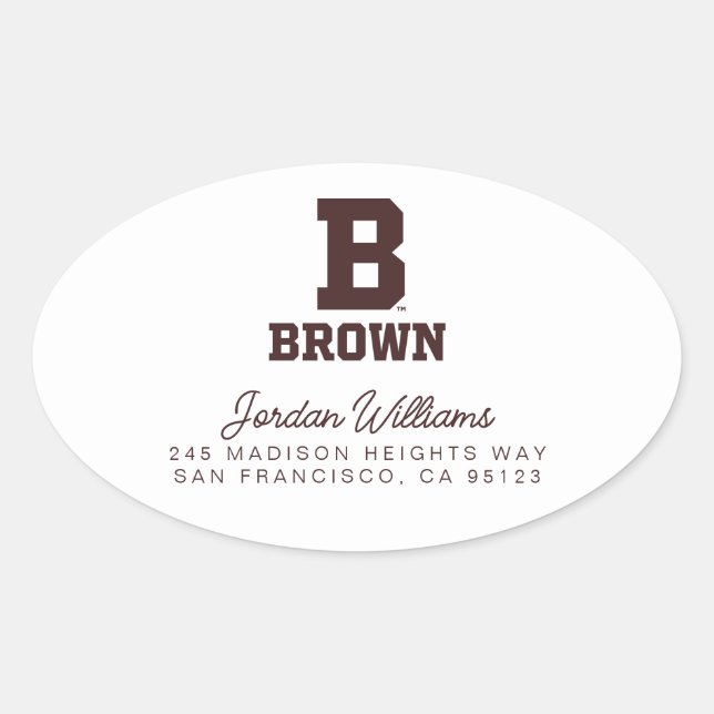 Brown | B Oval Sticker (Front)