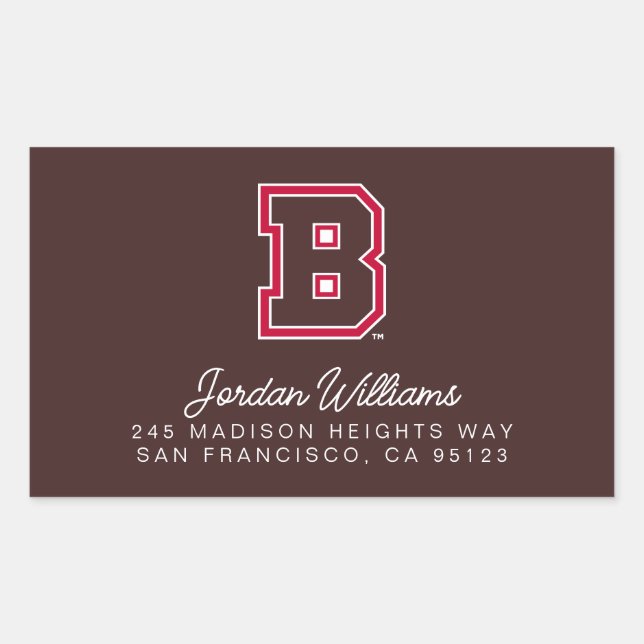 Brown B Rectangular Sticker (Front)
