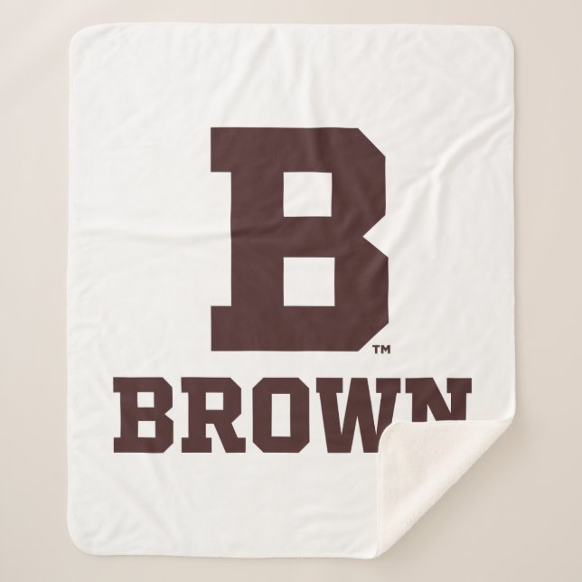 Brown | B Sherpa Blanket (Front)