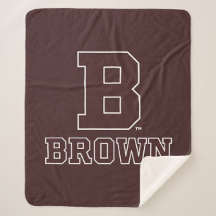 Brown B Sherpa Blanket
