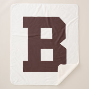 Brown B Sherpa Blanket