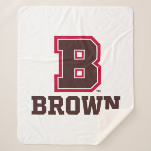 Brown B Sherpa Blanket