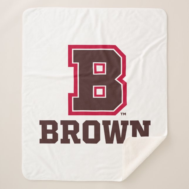 Brown | B Sherpa Blanket (Front)