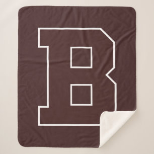 Brown B Sherpa Blanket