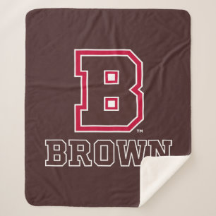 Brown B Sherpa Blanket