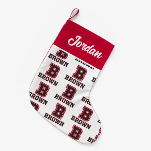 Brown   B Small Christmas Stocking
