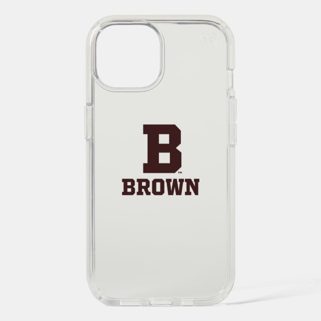 Brown | B Speck iPhone Case (Front)