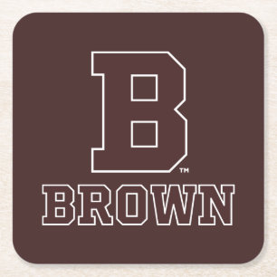 Brown   B Square Paper Coaster