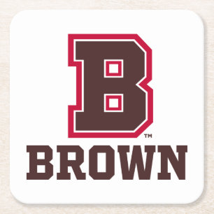 Brown   B Square Paper Coaster