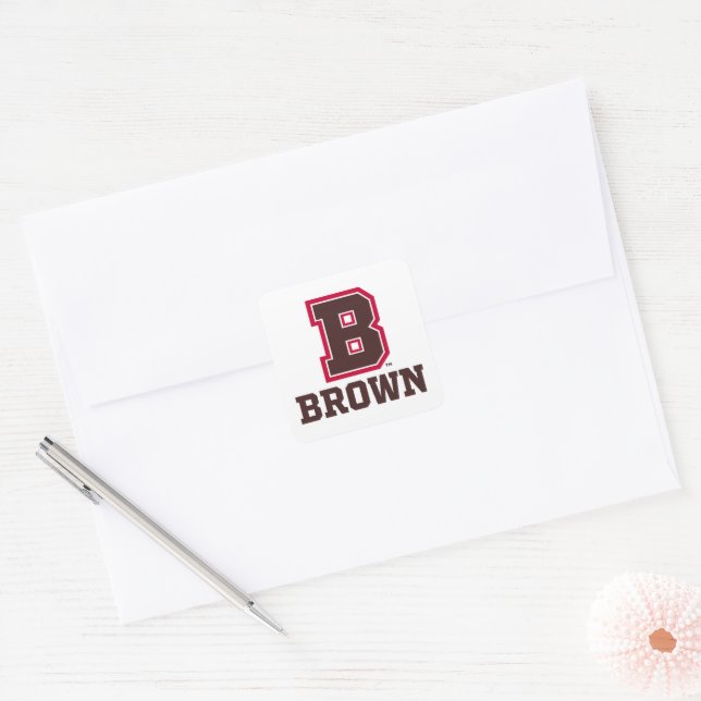Brown | B Square Sticker (Envelope)
