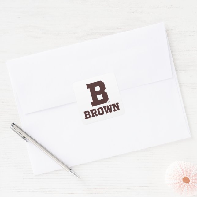 Brown | B Square Sticker (Envelope)
