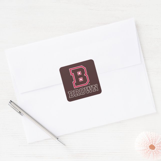 Brown | B Square Sticker (Envelope)