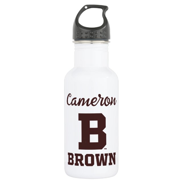 Brown | B Stainless Steel Water Bottle (Front)