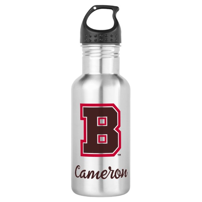 Brown | B Stainless Steel Water Bottle (Front)