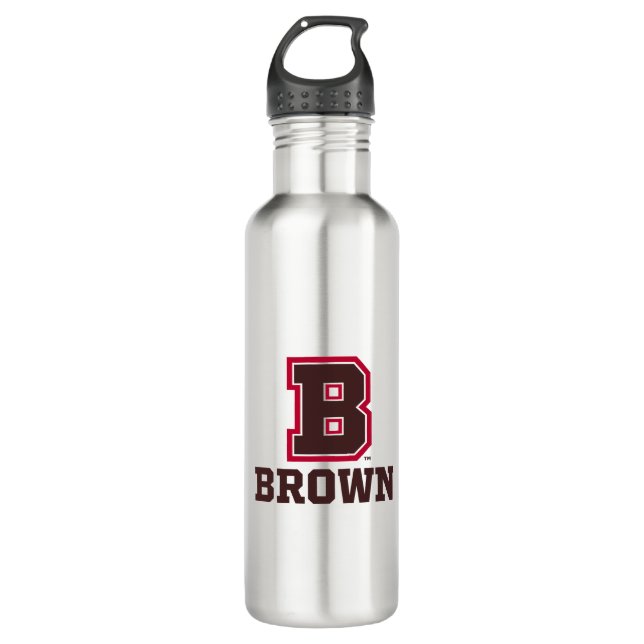 Brown | B Stainless Steel Water Bottle (Front)