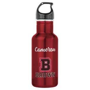 Brown B Stainless Steel Water Bottle