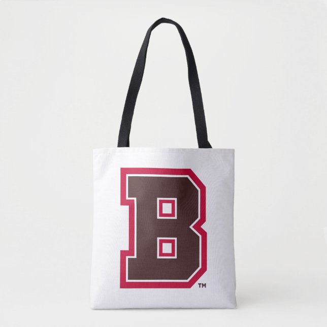 Brown B Tote Bag (Front)