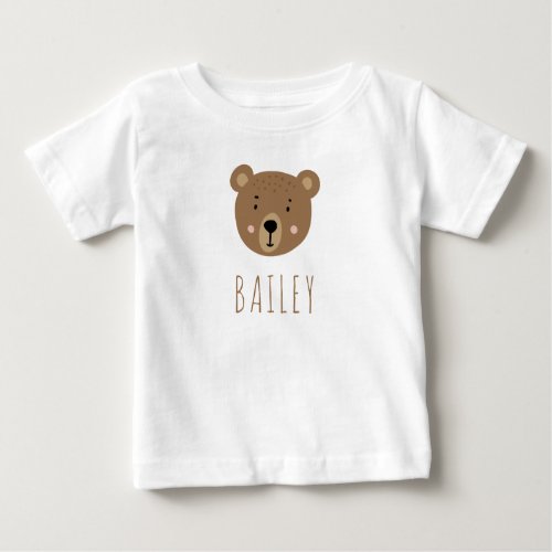 Brown Baby Bear cute modern  Baby T_Shirt