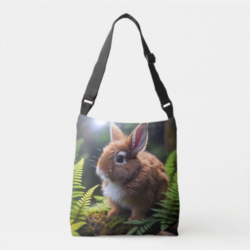 Brown Baby Dwarf Bunny Crossbody Bag