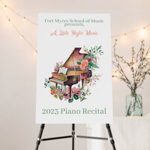 Brown Baby Grand Piano Recital Foam Board