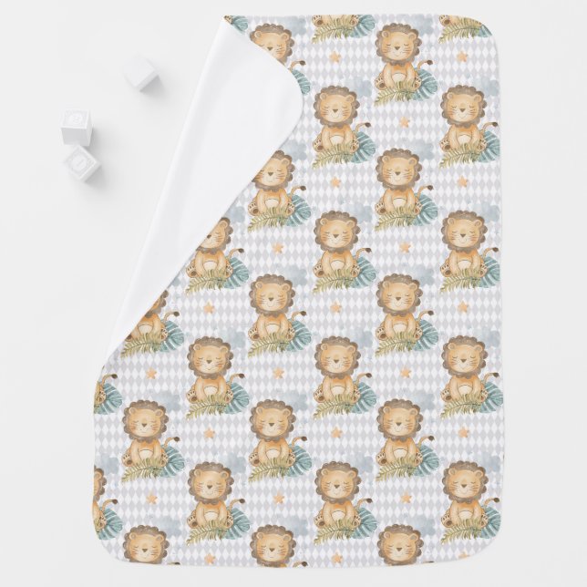 Brown Baby Lions Blanket (In Situ)