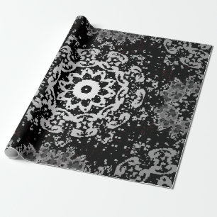 Brown background. Doodle background in vintage wit Wrapping Paper