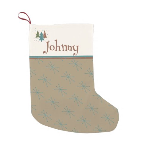 Brown Bag Astro Star Personalized Christmas Sock