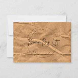 Brown Bag Lit Card