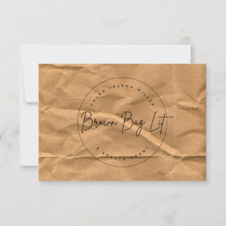 Brown Bag Lit Card