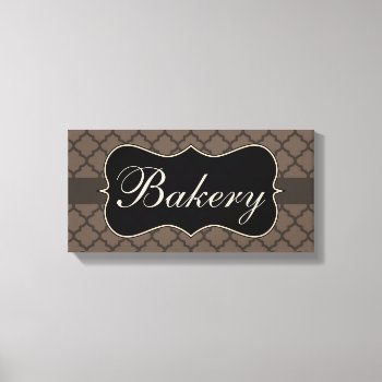 Brown Bakery Sign Canvas Art by suncookiez at Zazzle
