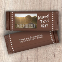 Brown Bar Mitzvah Chocolate Candy Bar Wrapper