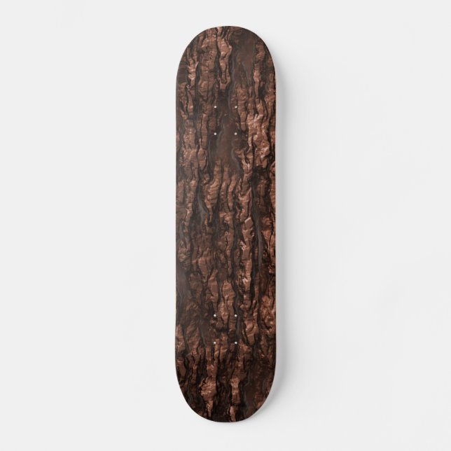 Brown Bark Camo Skateboard Deck (Front)