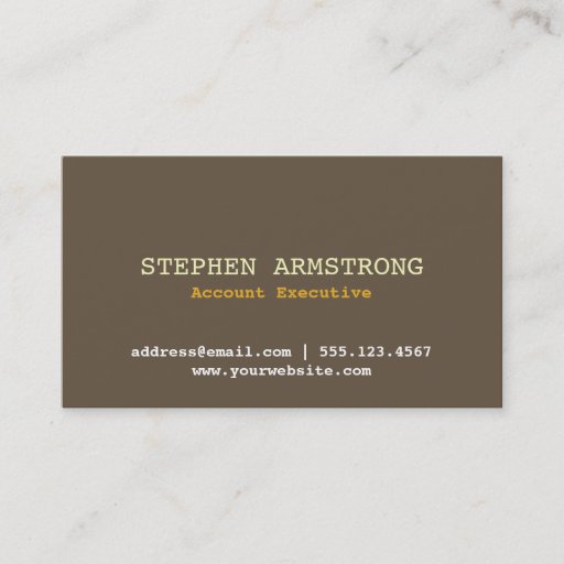 Customizable Brown bark simply modern professional executive business cards