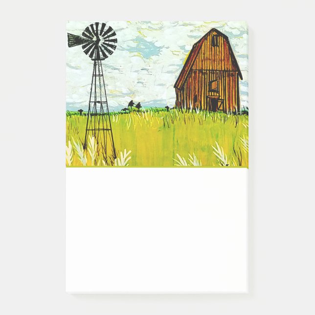 Brown Barn Summer Landscape Notes (Front)
