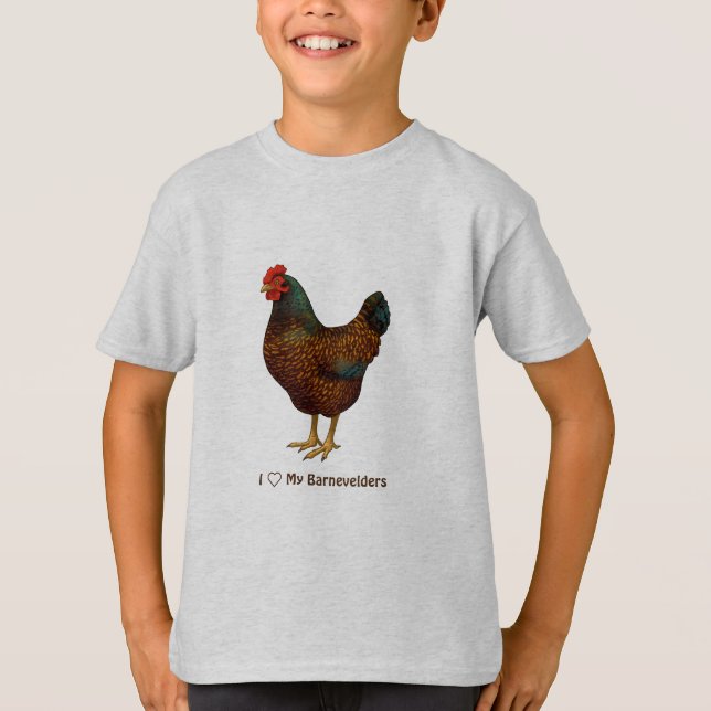 Brown Barnevelder Hen Chicken T-Shirt (Front)