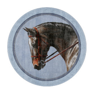 Brown Bay Oldenburg Horse Portrait Cutting Board