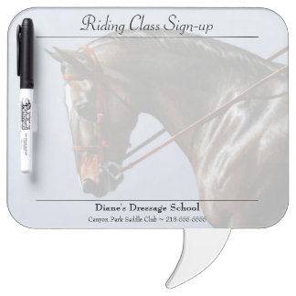 Brown Bay Oldenburg Horse Portrait Dry-Erase Board