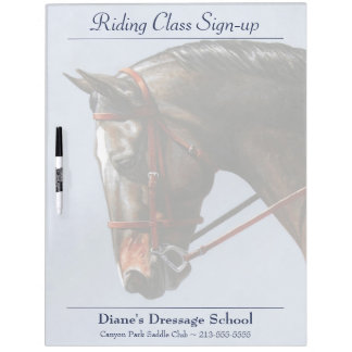 Brown Bay Oldenburg Horse Portrait Dry-Erase Board