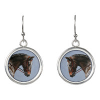 Brown Bay Oldenburg Horse Portrait