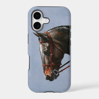 Brown Bay Oldenburg Horse Portrait iPhone 17 Case