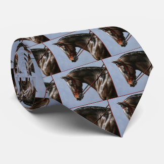 Brown Bay Oldenburg Horse Portrait Neck Tie