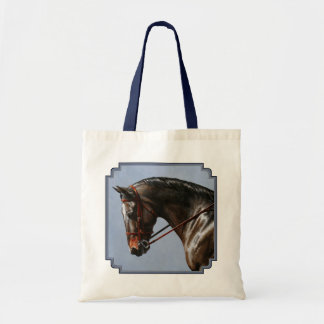 Brown Bay Oldenburg Horse Portrait Tote Bag