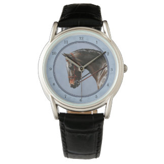 Brown Bay Oldenburg Horse Portrait Watch