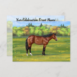 Brown Bay Quarter Horse Invitation