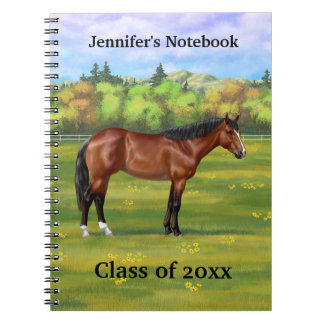 Brown Bay Quarter Horse Notebook