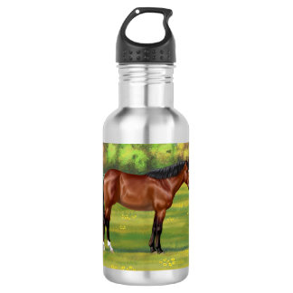 Brown Bay Quarter Horse Stainless Steel Water Bottle